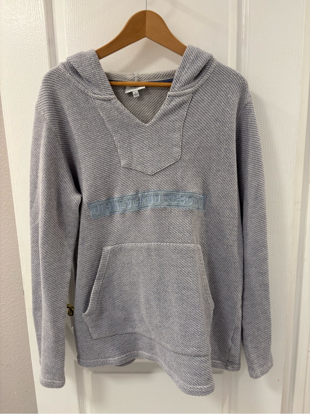 Disneyland Resort Waffle Texture
Light Gray Long Sleeve V-Neck Hoodie Sweater